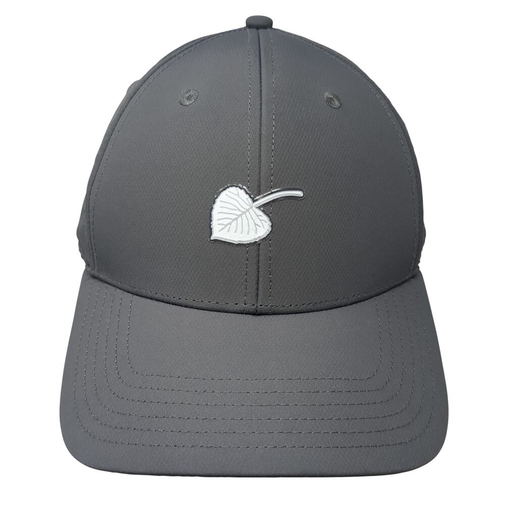 Leaf Patch Strapback Baseball Hat Gray One Size A… - image 1
